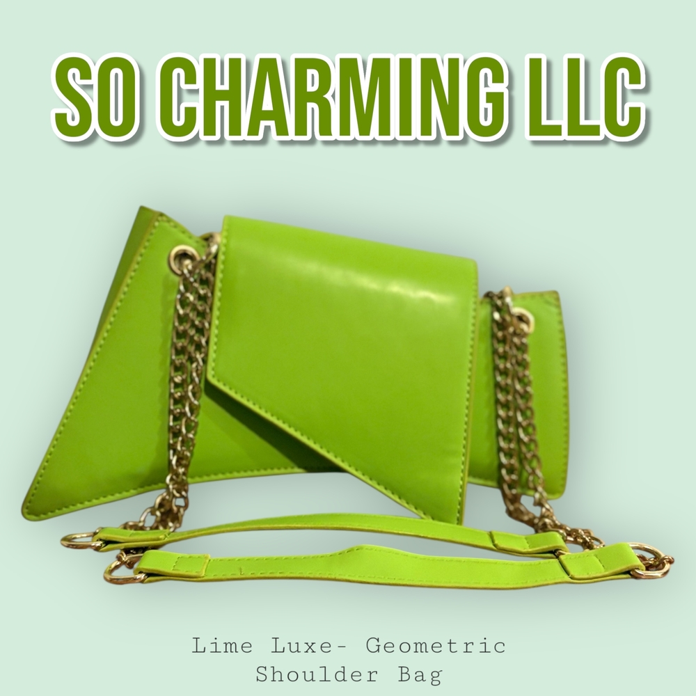 Lime Luxe- Geometric Shoulder Bag
